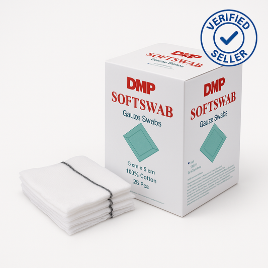 SoftSwabs Gauze 5x5cm – 100% Cotton – 25 Pcs