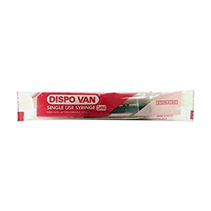 Dispovan 3ml Syringe + 24G Needle – Pack of 100 (Sterile, Single-Use)