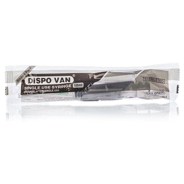 Dispovan 10ml Syringe + Needle – Pack of 50 (Sterile, Single-Use)