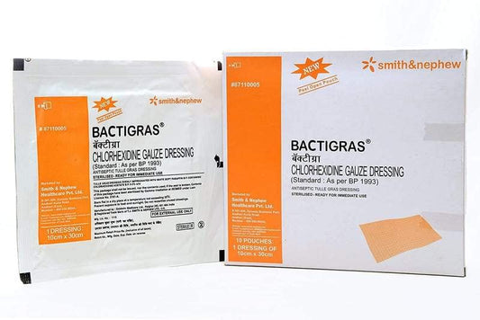 Bactigras 10x30 cm – Antiseptic Paraffin Dressing