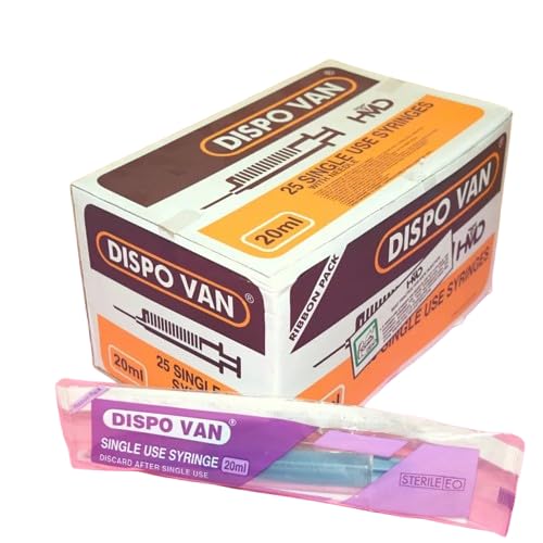 Dispovan 20ml Syringe with Needle – Pack of 25 (Sterile, Single-Use)