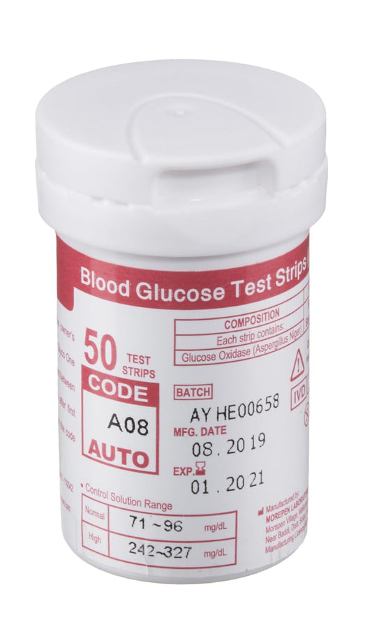 Dr. Morepen BG-03 Blood Glucose Test Strips (50 Strips)