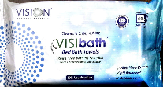 Visibath Bed Bath Towels – Alcohol & Paraben Free