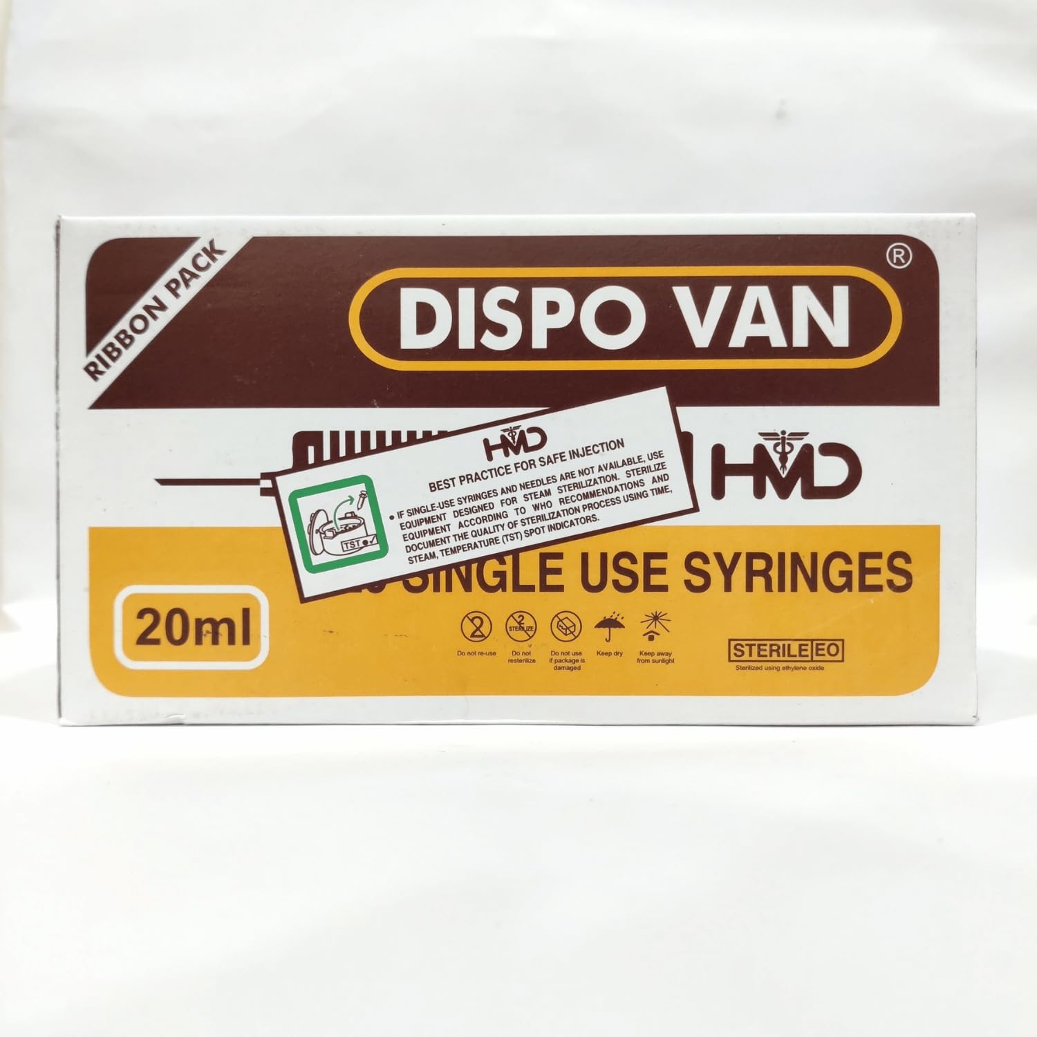 Dispovan 20ml Syringe with Needle – Pack of 25 (Sterile, Single-Use)