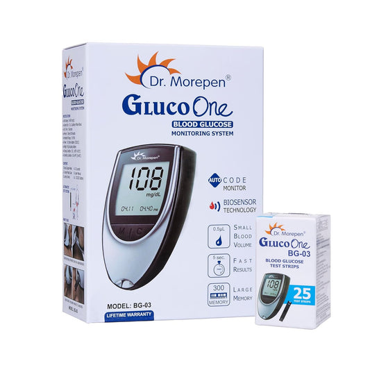 Dr. Morepen BG-03 Glucometer with 25 Test Strips