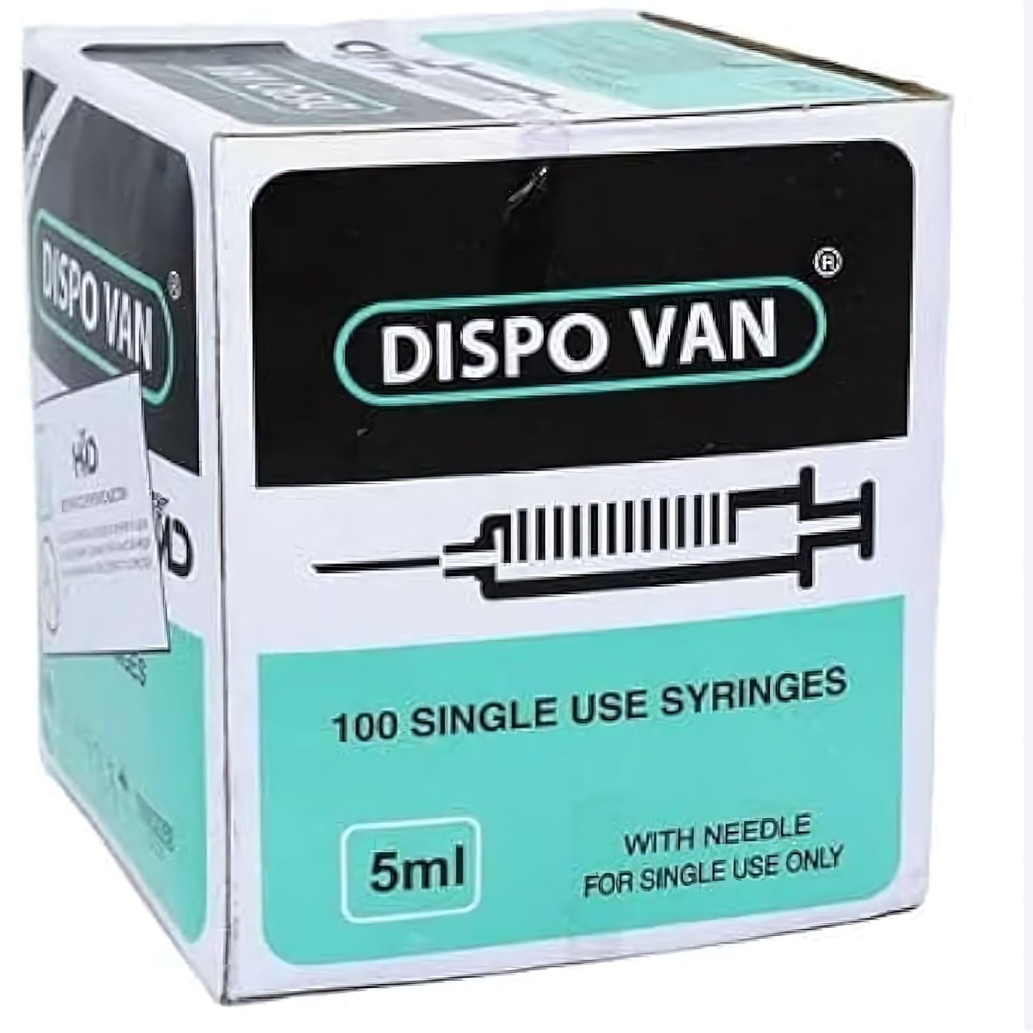 Dispovan 5ml Syringe with Needle – Pack of 100 (Sterile, Single-Use)