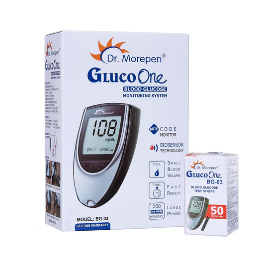 Dr. Morepen BG-03 Glucometer with 50 Test Strips
