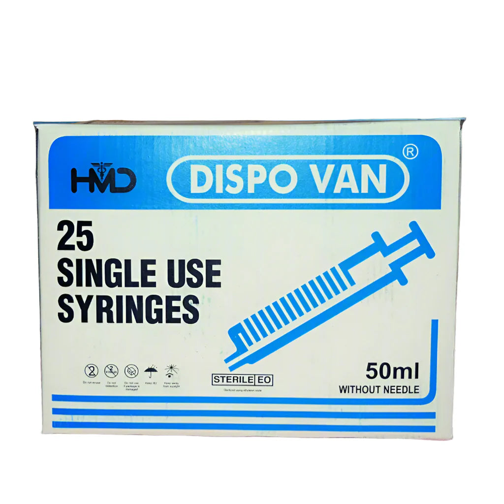Dispovan 50ml Syringe – Pack of 25 (Sterile, Single-Use)