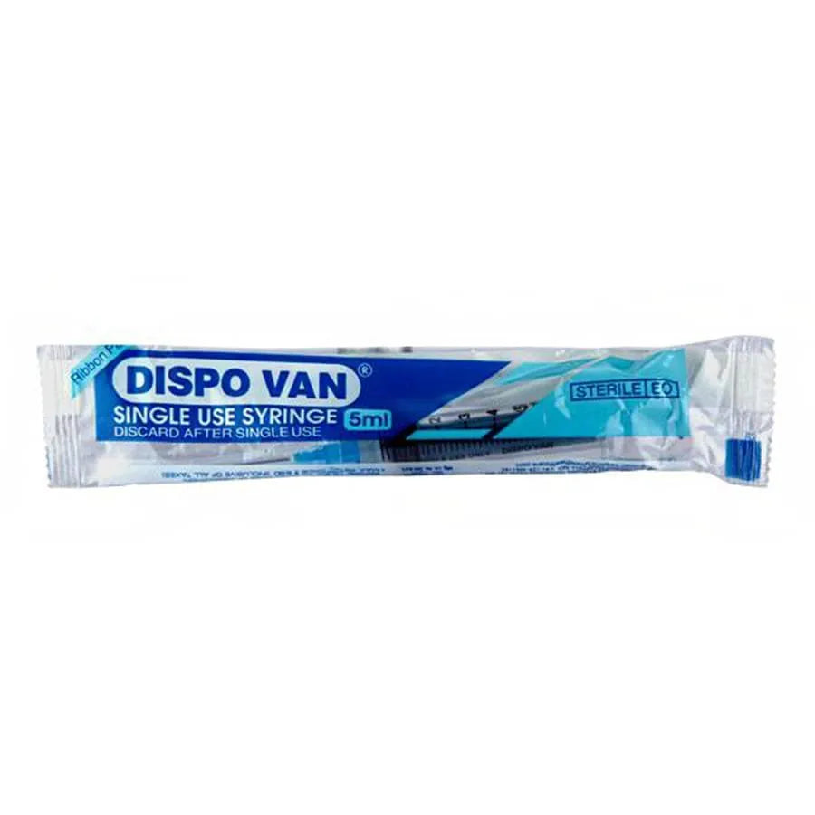 Dispovan 5ml Syringe with Needle – Pack of 100 (Sterile, Single-Use)