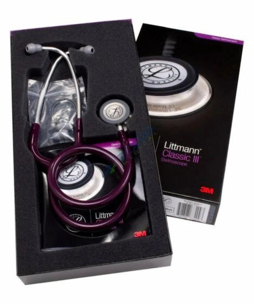 3M Littmann Classic III 5831 Stethoscope – Plum Tube, 27″