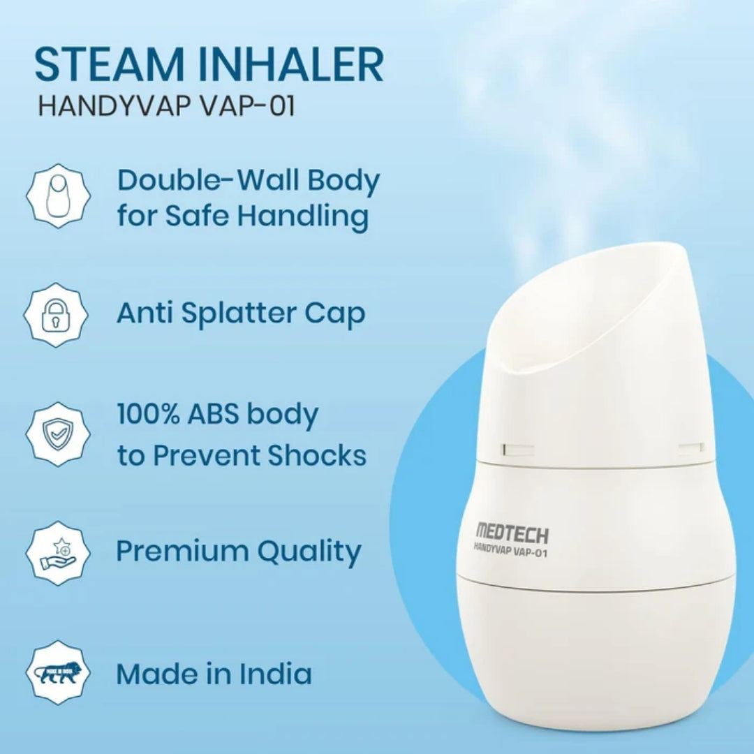 MEDTECH® Steam Inhaler VAP 01 – 3-in-1 Vaporizer & Facial Steamer