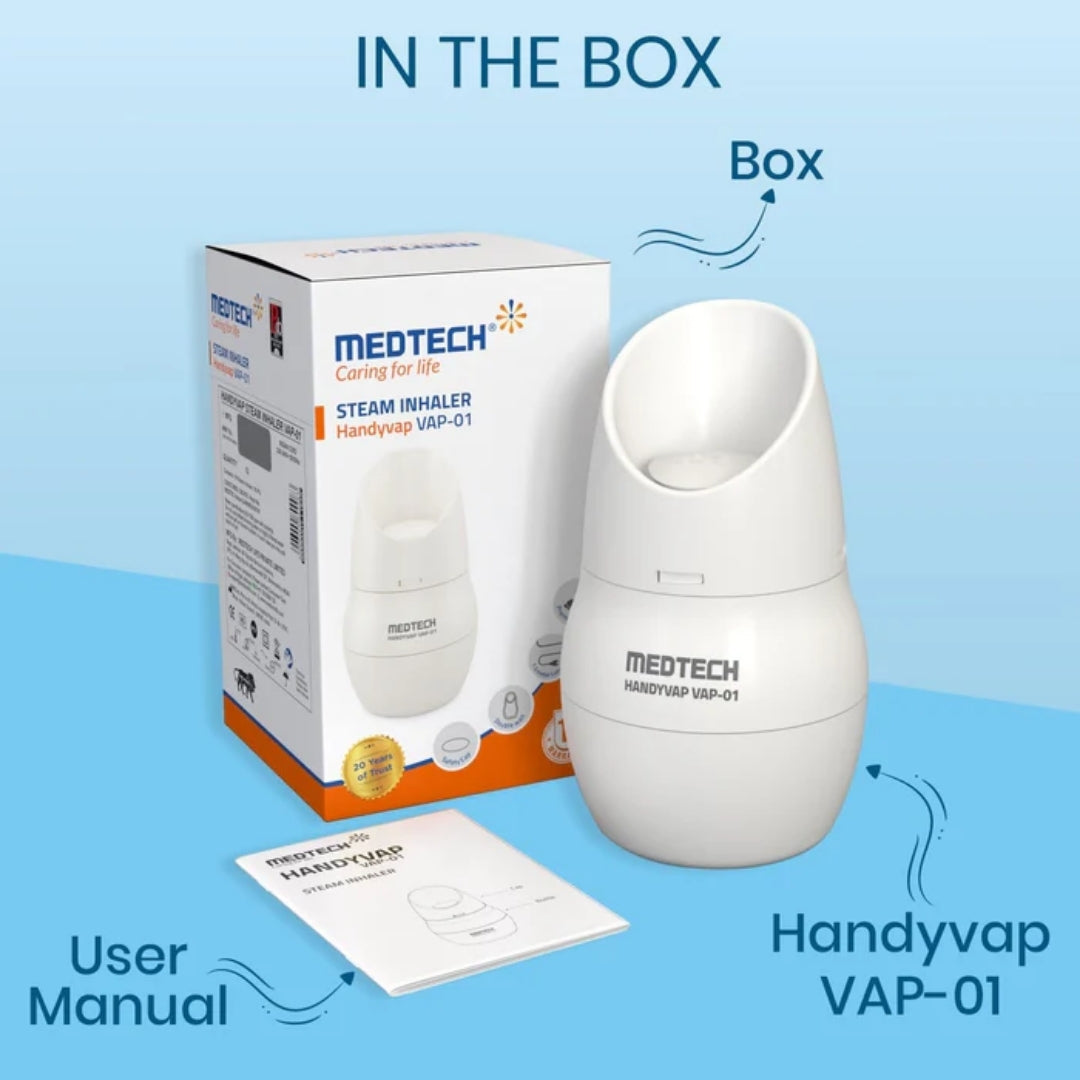 MEDTECH® Steam Inhaler VAP 01 – 3-in-1 Vaporizer & Facial Steamer
