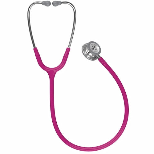 3M Littmann Classic III  (5806) ″ Stethoscope – Rainbow Chestpiece, Raspberry Tube