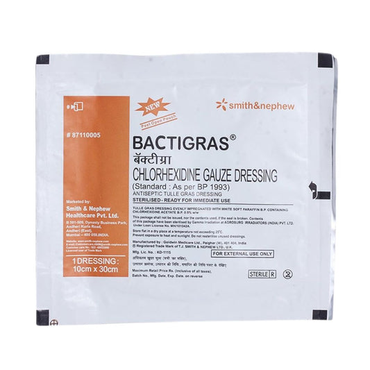 Bactigras 10x30 cm – Antiseptic Paraffin Dressing