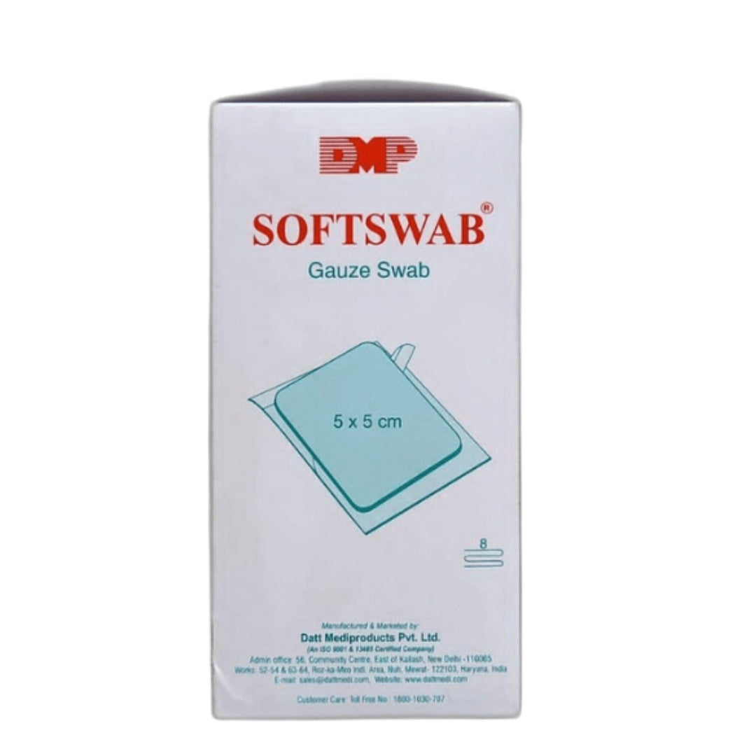 SoftSwabs Gauze 5x5cm – 100% Cotton – 25 Pcs