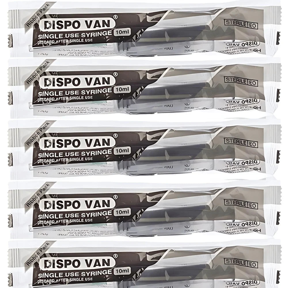 Dispovan 10ml Syringe + Needle – Pack of 50 (Sterile, Single-Use)