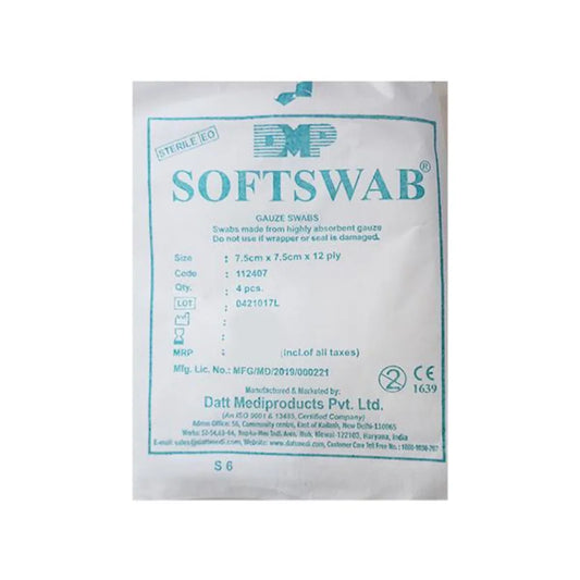 SoftSwabs Gauze 7.5x7.5cm – 100% Cotton – 25 Pcs