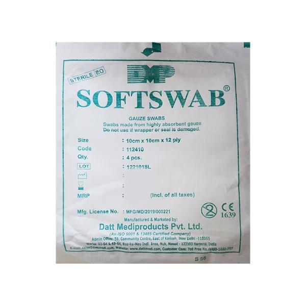 SoftSwabs Gauze 10x10cm – 100% Cotton – 25 Pcs