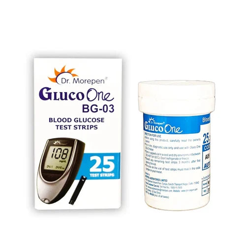 Dr. Morepen BG-03 Blood Glucose Test Strips (25 Strips)