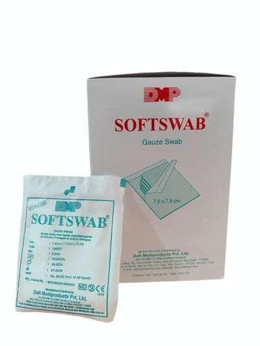SoftSwabs Gauze 7.5x7.5cm – 100% Cotton – 25 Pcs